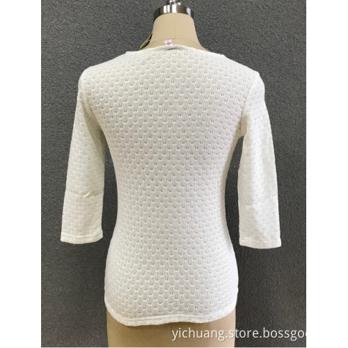 women`s  hollow white sweater